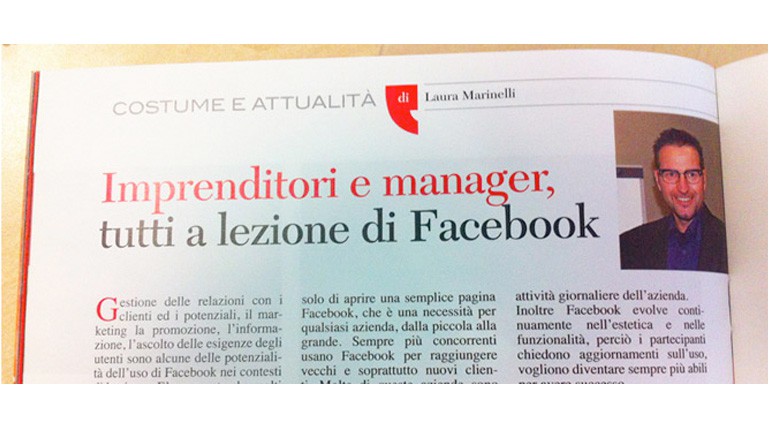 Imprenditori e manager a lezione di Facebook con Daniel Casarin