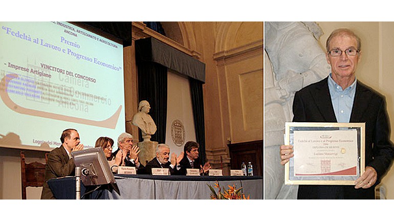 Luciano Manservigi riceve il premio “Fedeltà al lavoro e Progresso Economico”